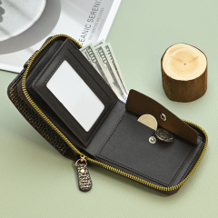 XY - 076# Braided Zipper Short Wallet