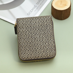XY - 076# Braided Zipper Short Wallet