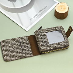 XY - 076# Braided Zipper Short Wallet