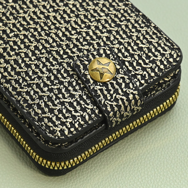 XY - 076# Braided Zipper Short Wallet