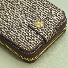 XY - 076# Braided Zipper Short Wallet
