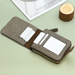 XY - 076# Braided Zipper Short Wallet