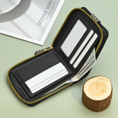 XY - 076# Braided Zipper Short Wallet