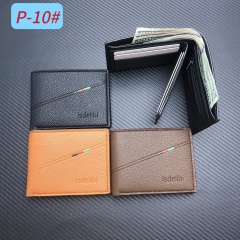 Men's PU short wallet with US dollars
