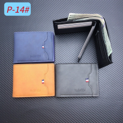 Men's PU short wallet with US dollars