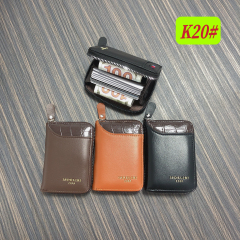 Men's PU accordion card holder