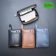 Men's PU accordion card holder