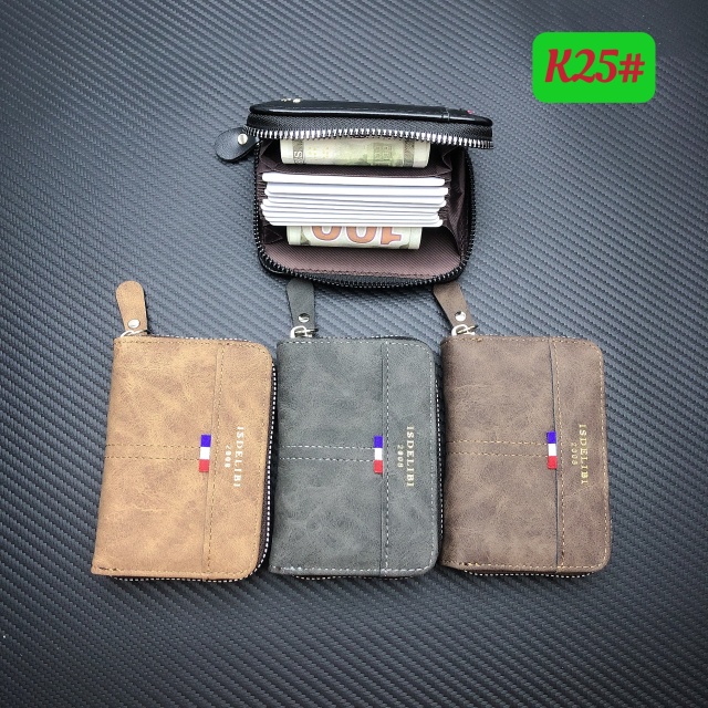 Men's PU accordion card holder
