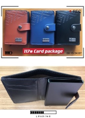 Men's PU aluminum case anti-theft card holder