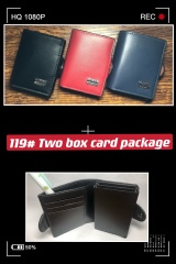 Men's PU aluminum case anti-theft card holder