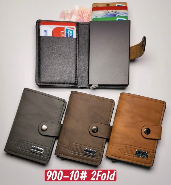 Men's PU aluminum case anti-theft card holder