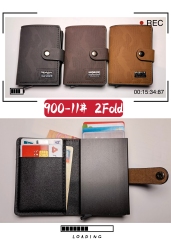 Men's PU aluminum case anti-theft card holder