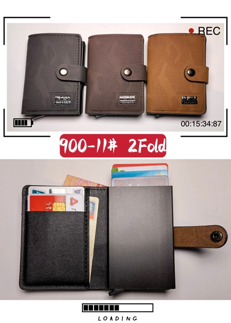 Men's PU aluminum case anti-theft card holder