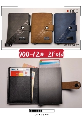 Men's PU aluminum case anti-theft card holder