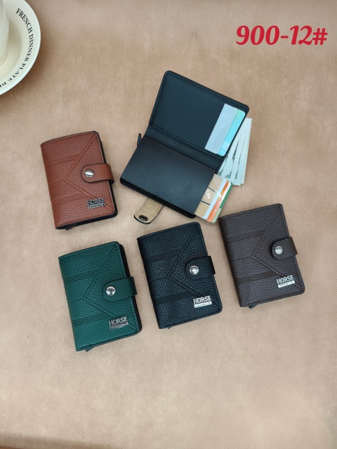 Men's PU aluminum case anti-theft card holder