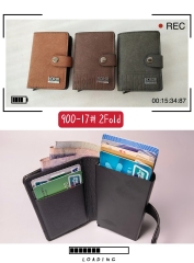 Men's PU aluminum case anti-theft card holder