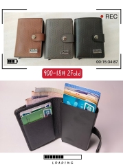 Men's PU aluminum case anti-theft card holder