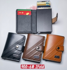 Men's PU aluminum case anti-theft card holder