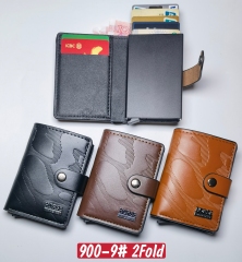Men's PU aluminum case anti-theft card holder