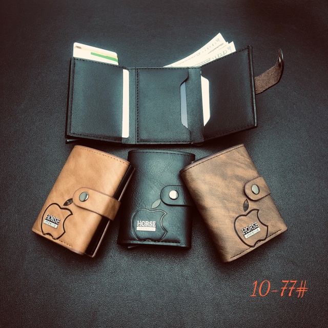 Men's PU aluminum case anti-theft card holder