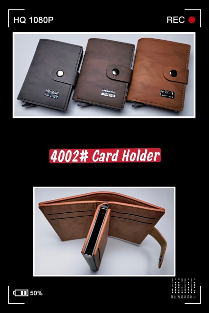 Men's PU aluminum case anti-theft card holder