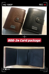 Men's PU aluminum case anti-theft card holder
