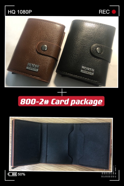 Men's PU aluminum case anti-theft card holder