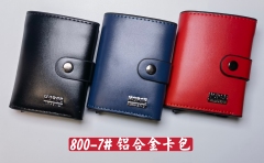 Men's PU aluminum case anti-theft card holder