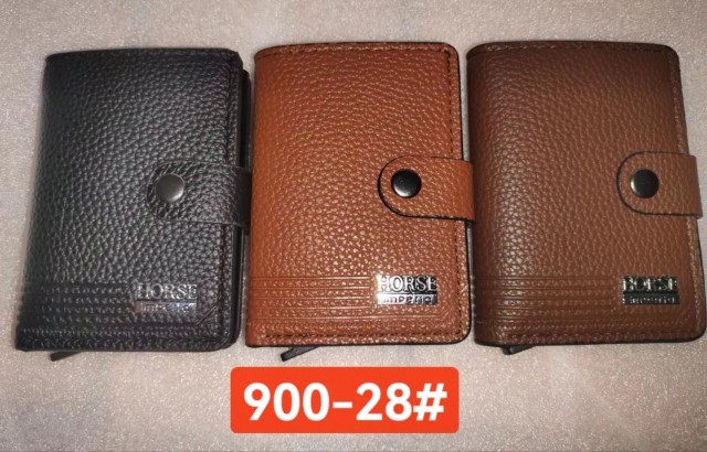 Men's PU aluminum case anti-theft card holder