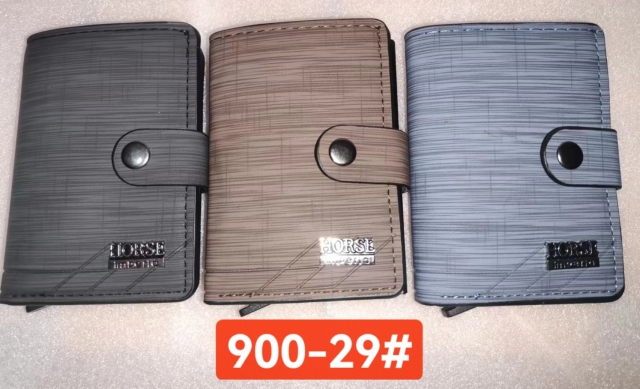 Men's PU aluminum case anti-theft card holder