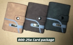 Men's PU aluminum case anti-theft card holder