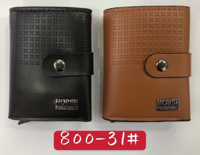 Men's PU aluminum case anti-theft card holder