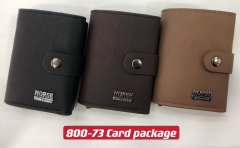 Men's PU aluminum case anti-theft card holder