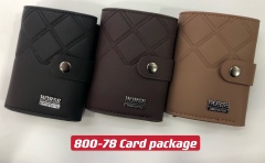 Men's PU aluminum case anti-theft card holder