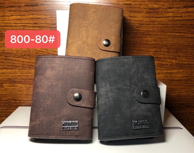 Men's PU aluminum case anti-theft card holder