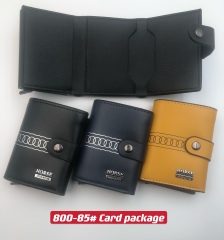 Men's PU aluminum case anti-theft card holder