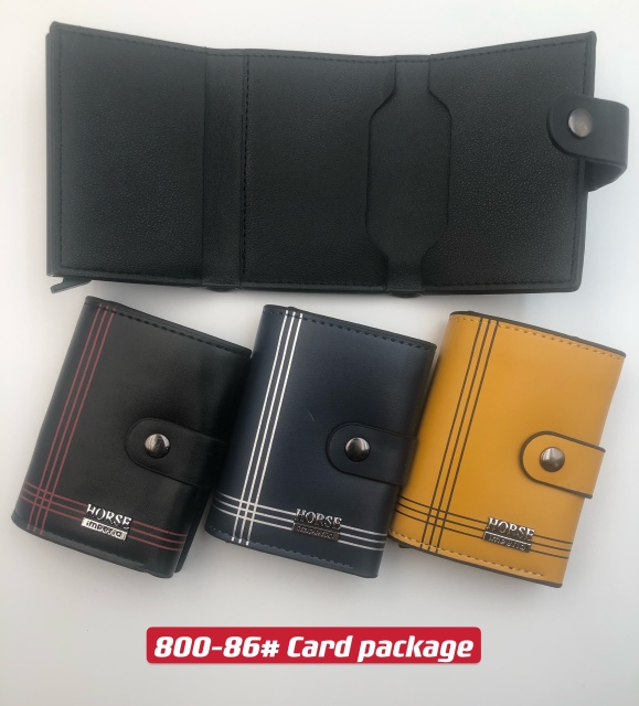 Men's PU aluminum case anti-theft card holder