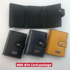 Men's PU aluminum case anti-theft card holder