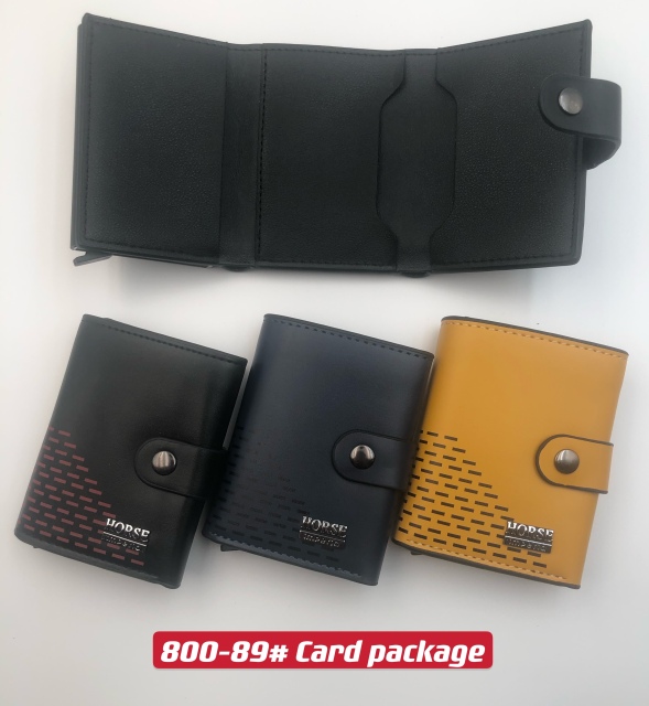 Men's PU aluminum case anti-theft card holder