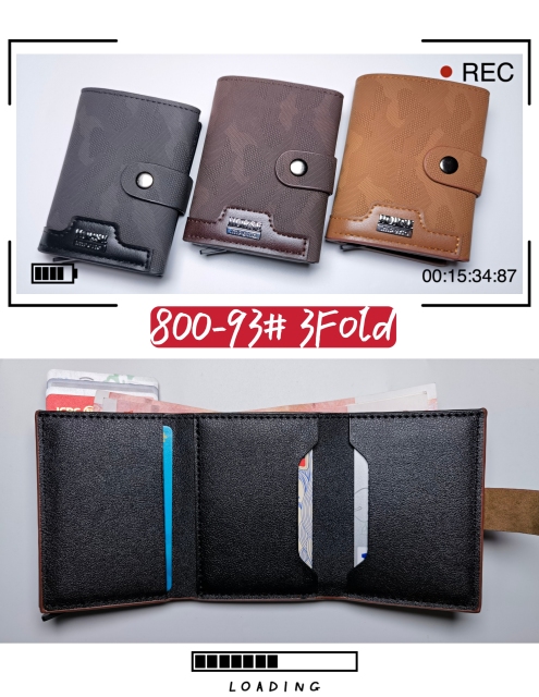Men's PU aluminum case anti-theft card holder
