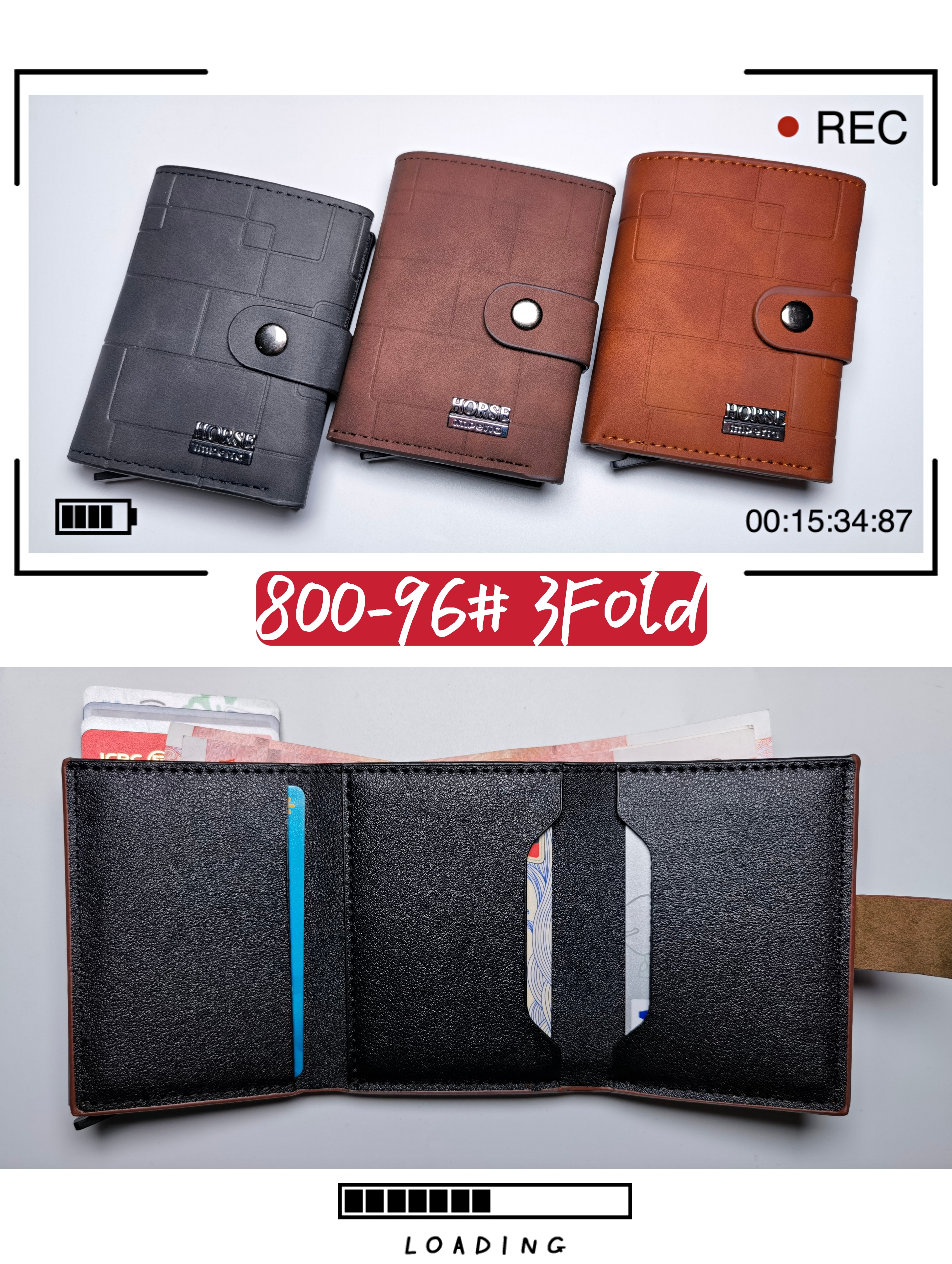 Men's PU aluminum case anti-theft card holder