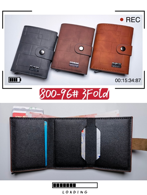 Men's PU aluminum case anti-theft card holder