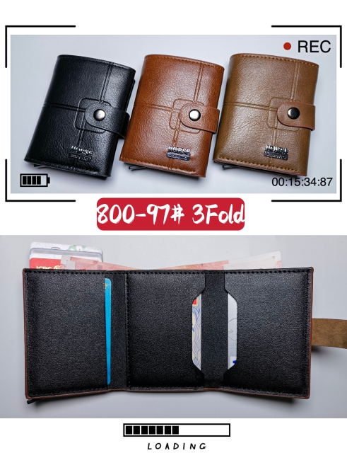 Men's PU aluminum case anti-theft card holder