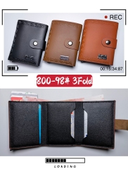 Men's PU aluminum case anti-theft card holder