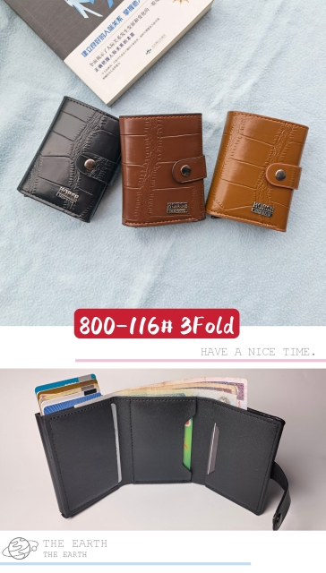 Men's PU aluminum case anti-theft card holder