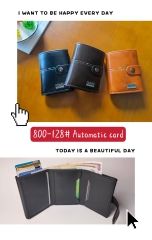 Men's PU aluminum case anti-theft card holder