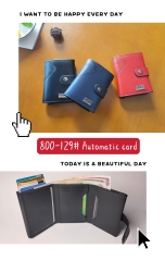 Men's PU aluminum case anti-theft card holder