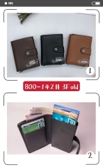 Men's PU aluminum case anti-theft card holder