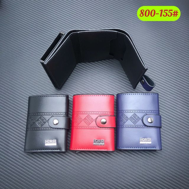 Men's PU aluminum case anti-theft card holder