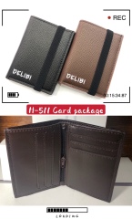 Men's PU simple and fashionable elastic card holder